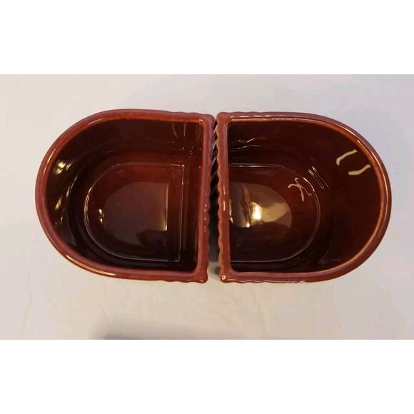 Vintage Art Deco Franciscan Ware Condiment Jars w/ Lids Underplate Pink & Maroon - Picture 7 of 13